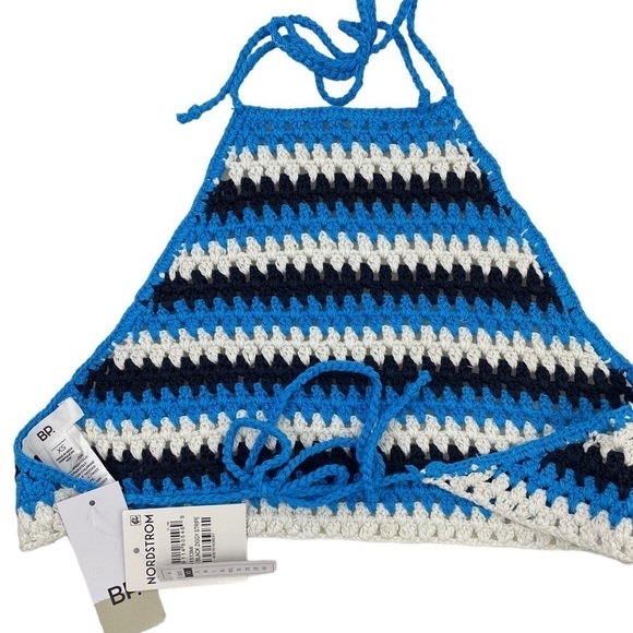 Bp Crocket Crop Top Tie Shirt - XS NWT - Picture 2 of 3